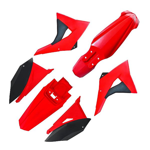 Kit Plástico EL1TE CRF 230 2008 2009 2010 2011 2012 Vermelho