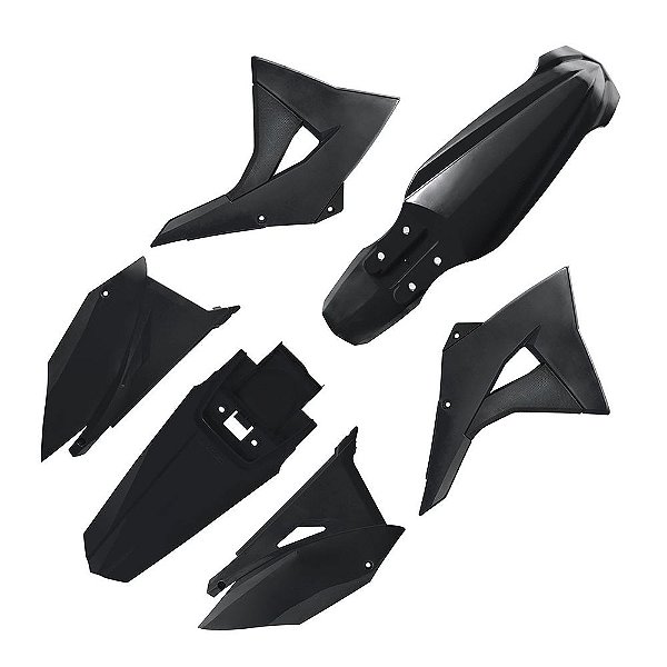 Kit Plástico EL1TE CRF 230 2008 2009 2010 2011 2012 Preto