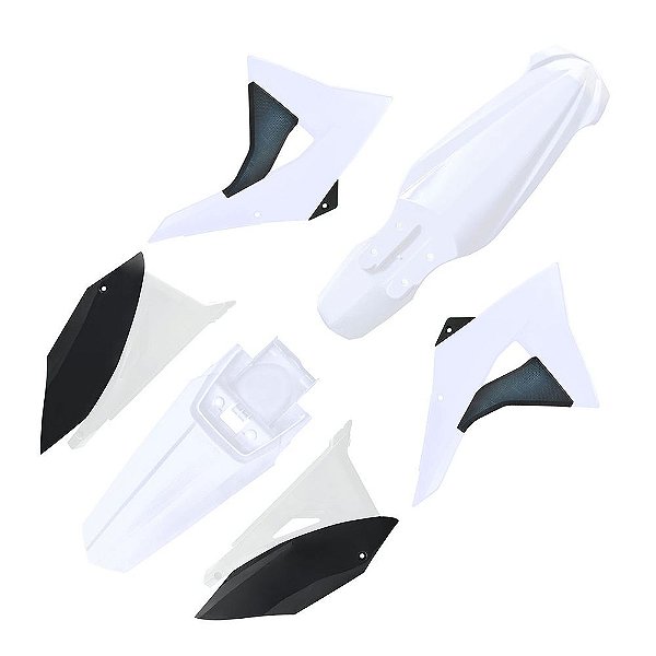Kit Plástico EL1TE CRF 230 2008 2009 2010 2011 2012 Branco