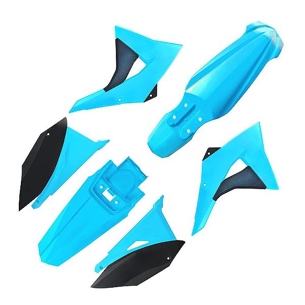 Kit Plástico EL1TE CRF 230 2008 2009 2010 2011 Azul Neon
