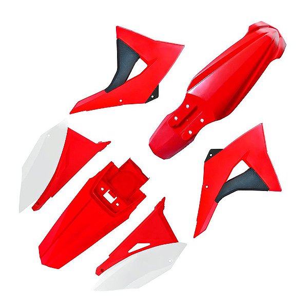 Kit Plástico EL1TE CRF 230 2008 2009 2010 2011 2012-Vermelho