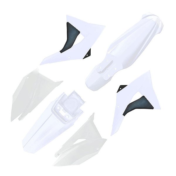 Kit Plástico EL1TE CRF 230 2013 2014 2015 2016 2017 - Branco