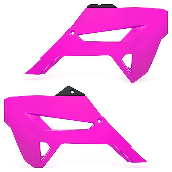 Par Aleta Crf 230 Rosa Neon C/ Number Passa-Cabo Branco