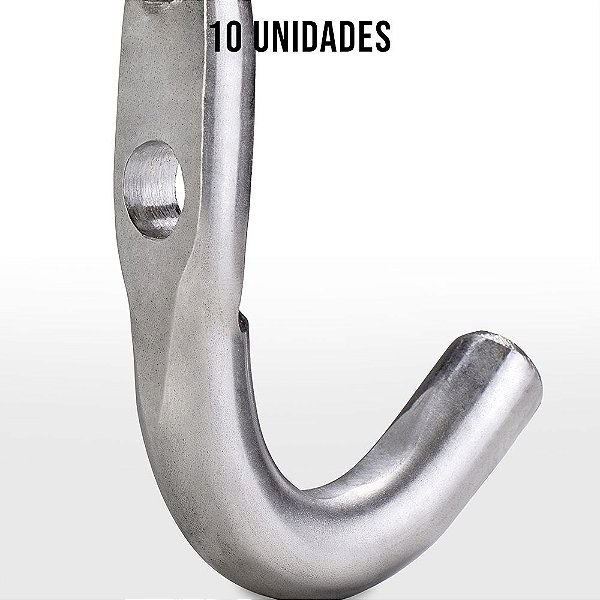 Gancho De Corda 12,7mm Galvanizado Branco - 10un