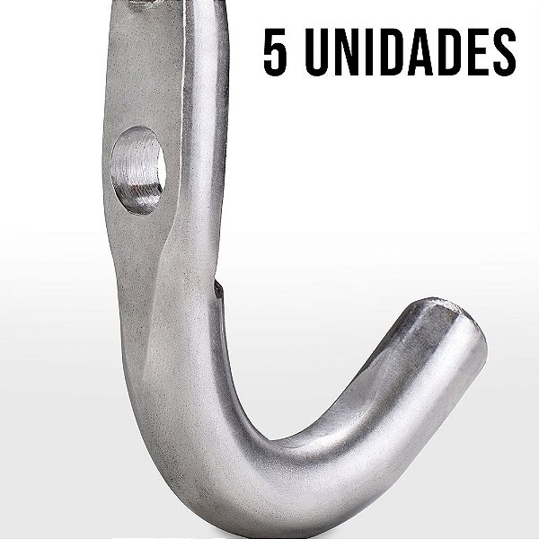 Gancho De Corda 12,7mm Galvanizado Branco - 5un