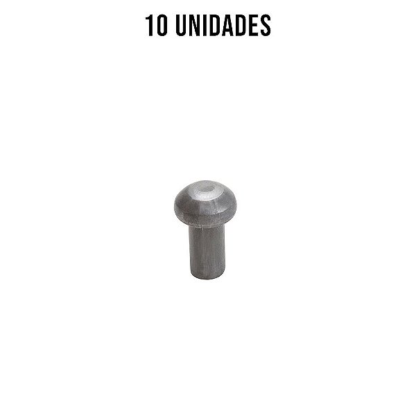 Rebite De Aço 1/2" X 1"- Polido - 10un