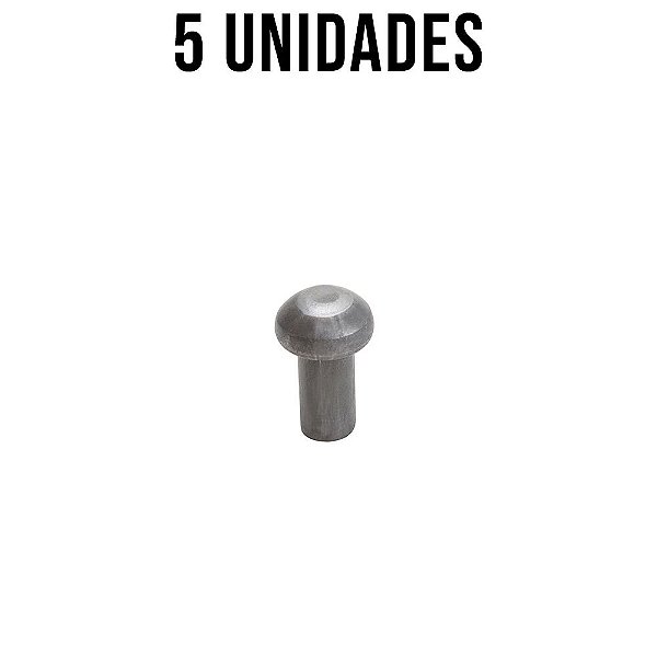 Rebite De Aço 1/2" X 1"- Polido - 5un