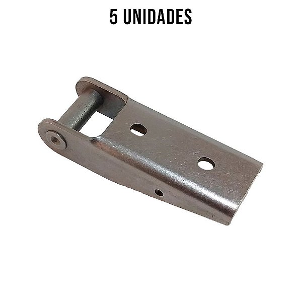 Dobradiça Tombador Superior 150mm Carreta Guerra Polida-5un