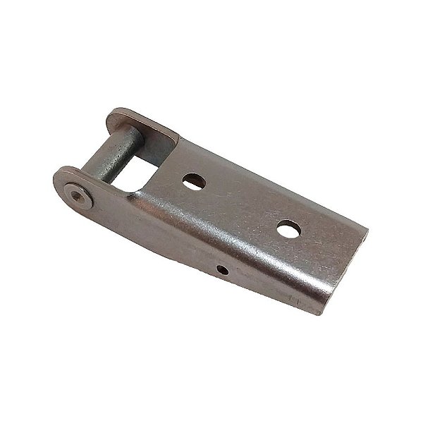 Dobradiça Tombador Superior 150mm Carreta Guerra Polida