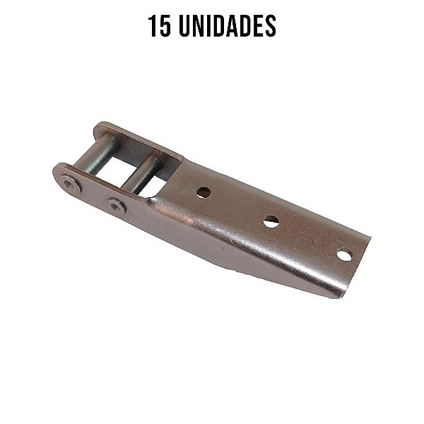 Dobradiça 209mm Polida Para Tampa Carreta Antiga Randon-15un