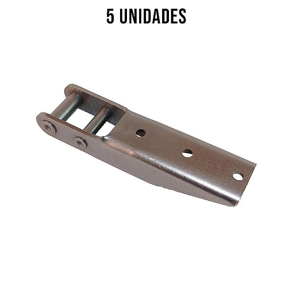 Dobradiça 209mm Polida Para Tampa Carreta Antiga Randon-5un
