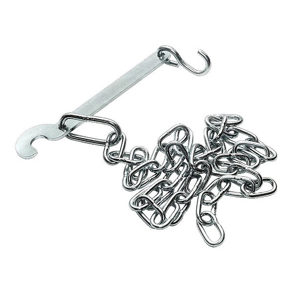 Kit Corrente Da Tampa 5,5mm Com 1 Corrente Zincado Branco
