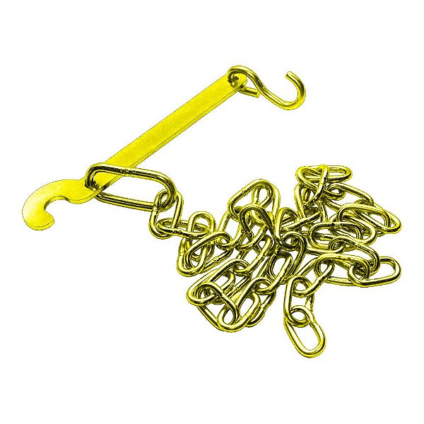 Kit Corrente Da Tampa 5,5mm Zincado Amarelo