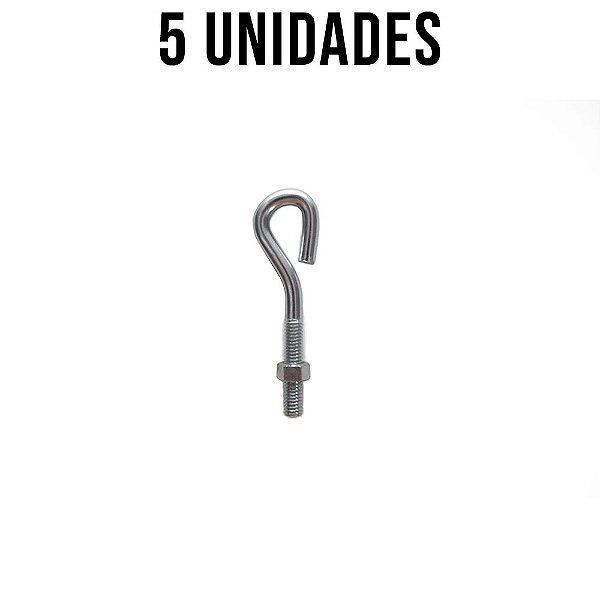 Presilha Pitão Com Porca Zincado Branco - 5un