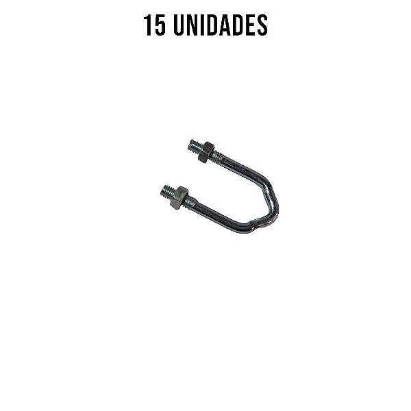Presilha W Especial M8 Com Porca Zincado Branco - 15un
