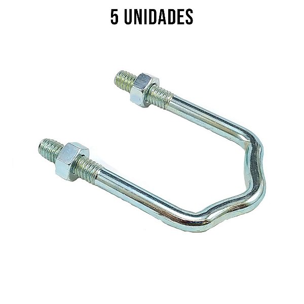 Presilha W 40mm Com Porca Zincado Branco - 5un