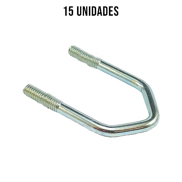 Presilha V 40mm Sem Porca Zincado Branco - 15un