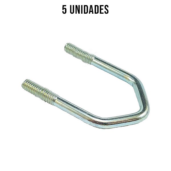 Presilha V 40mm Sem Porca Zincado Branco - 5un