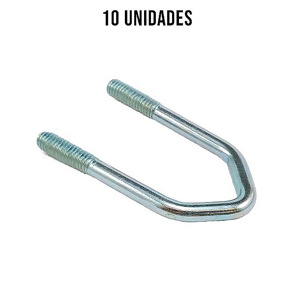 Presilha V 32mm Sem Porca Zincado Branco - 10un