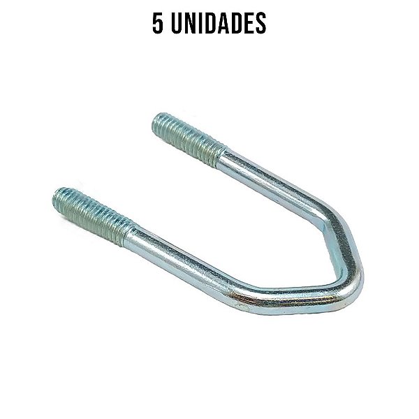 Presilha V 32mm Sem Porca Zincado Branco - 5un