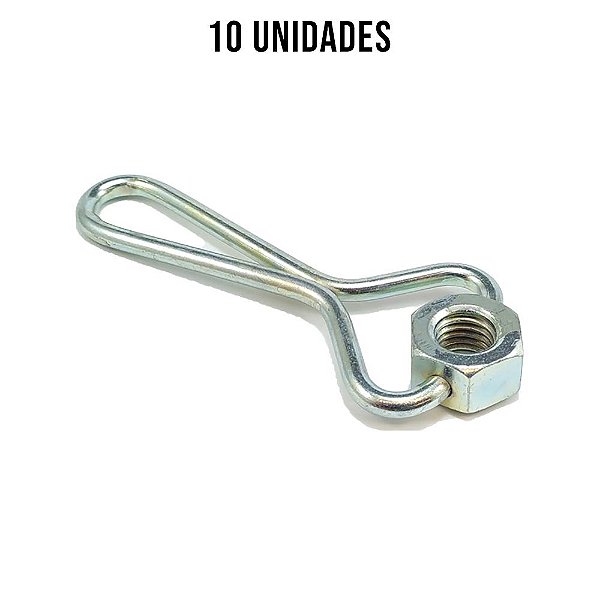 Fixador Da Tampa Porca 5/8 Zincado Branco - 10un