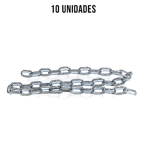 Corrente Galvanizada Branca Para Carga 5,0mm X 1,3m - 10un
