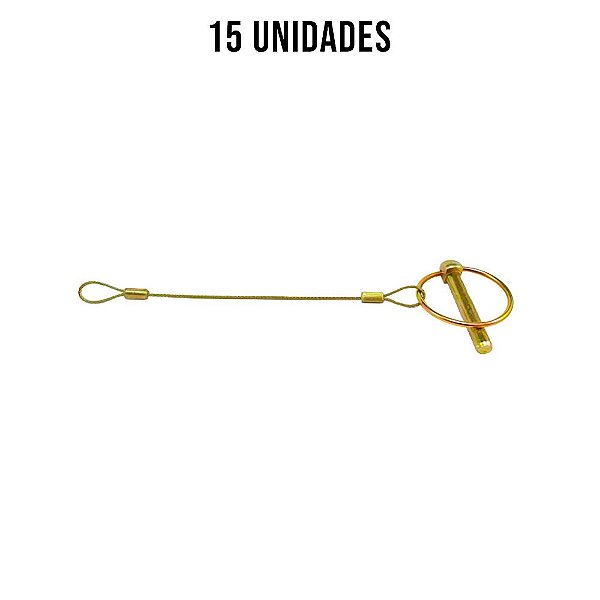 Pino Quebra Dedo 5/16"X 2 C/ Cabo De Aço Zincado Amar. 15un