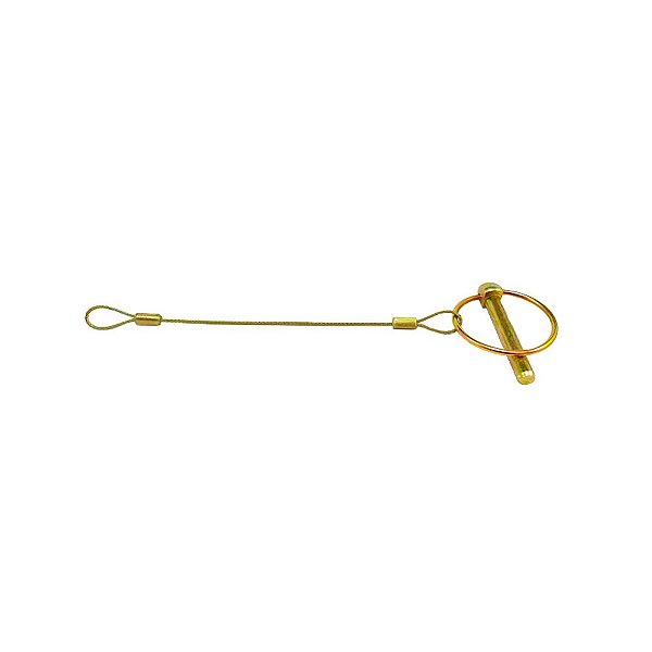 Pino Quebra Dedo 5/16" X 2 Com Cabo De Aço Zincado Amarelo