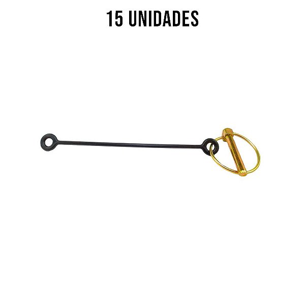 Pino Quebra Dedo 5/16"X 2 C/ Cinta Plas. Zincado Amar. 15un