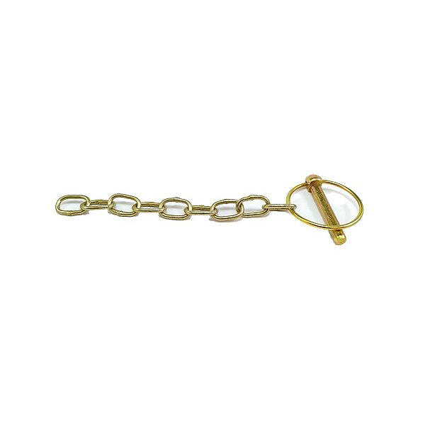 Pino Quebra Dedo 5/16" X 2 Com Corrente Zincado Amarelo