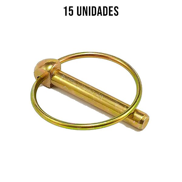 Pino Quebra Dedo 5/16" X 2 Zincado Amarelo - 15un