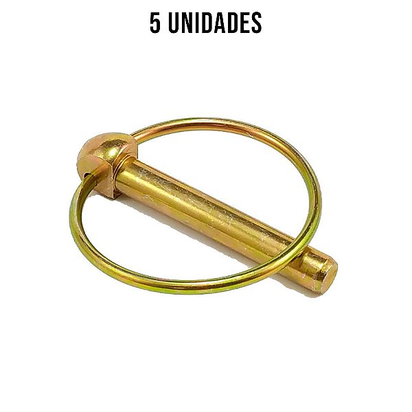 Pino Quebra Dedo 5/16" X 2 Zincado Amarelo - 5un