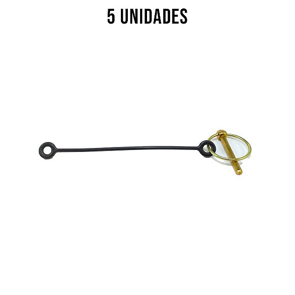 Pino Quebra Dedo 1/4" X2 C/ Cinta Plas. Zincado Amarelo-5un
