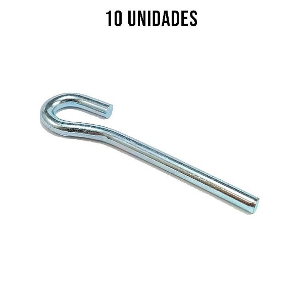 Pino De Fueiro Zincado Branco 8mm - 10un