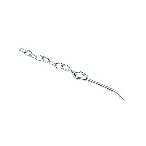 Pino De Fueiro Ponta Dobrada Com Corrente Zincado Branco 8mm