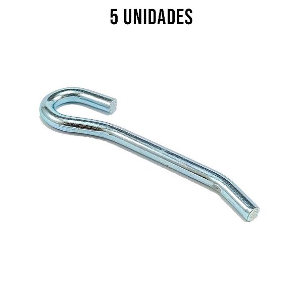 Pino De Fueiro Ponta Dobrada Zincado Branco 7mm - 5un