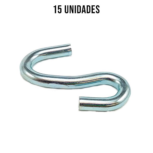Gancho Carreta "S" Zincado Branco 7mm - 15un
