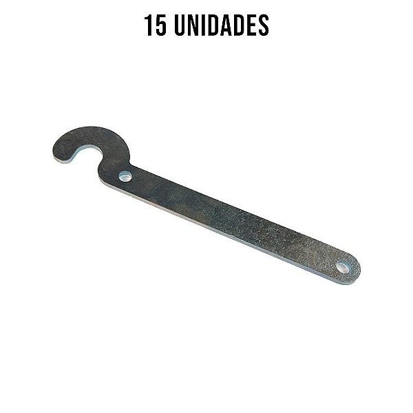 Gancho Universal Para Carreta Zincado Branco - 15un