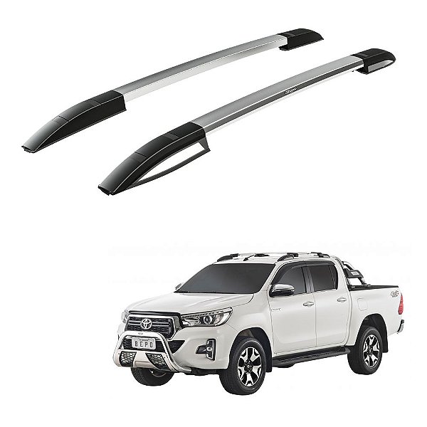 Rack Teto Longarina Hilux 2019 2020 2021 Cd Alumínio Polido