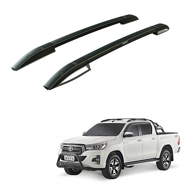 Rack Teto Longarina Hilux 2020 2021 2022 Cd Alumínio Preto