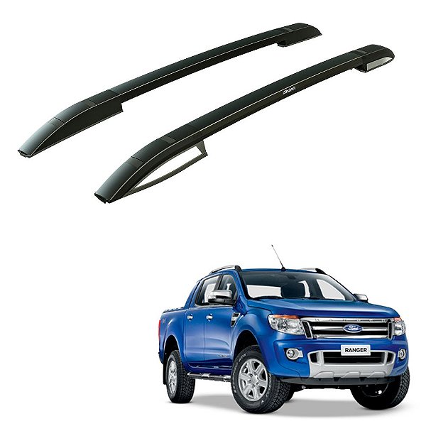 Rack Teto Longarina Ranger 2019 2020 2021 Alumínio Preto
