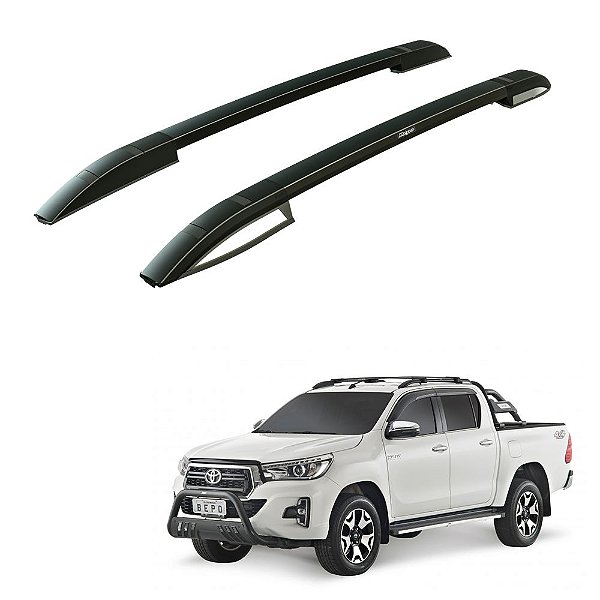 Rack Teto Longarina Hilux 2020 2021 2022 Cd Alumínio Preto