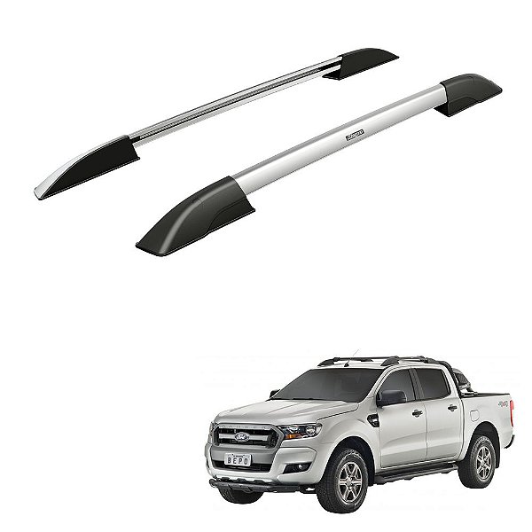 Rack Teto Longarina Ranger 2019 2020 2021 Alumínio Polido