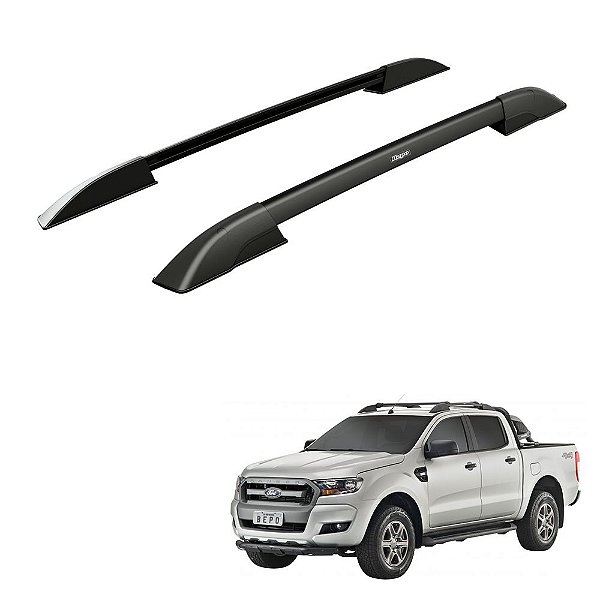 Rack Teto Longarina Ranger 2019 2020 2021 Alumínio Preto