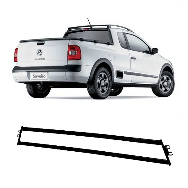 Grade Barra Vidro Saveiro G5 2018 2019 2020 2021 2022 Preto