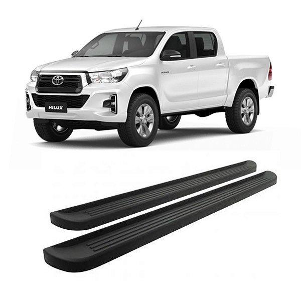 Estribo Hilux 2018 2019 2020 2021 2022 CD Plastico Preto