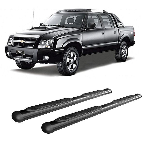 Estribo S10 2005 2006 2007 2008 2009 2010 2011 CD Oval Preto