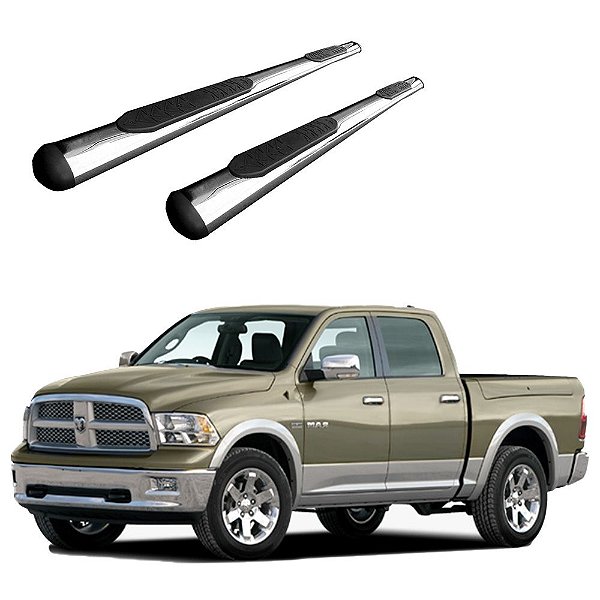 Estribo Dodge RAM 1500 -2019 2020 2021 2022 CD Oval Cromo