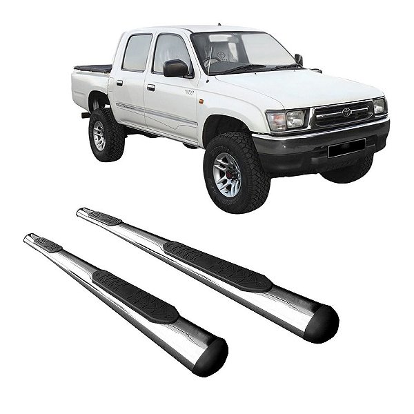 Estribo Hilux 1999 2000 2001 2002 2003 2004 CD Oval Cromo