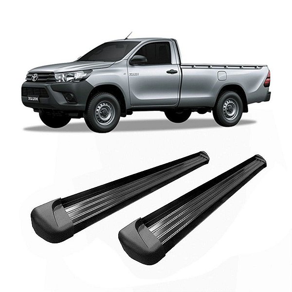 Estribo Hilux 2011 2012 2013 2014 2015 CS Alumínio Preto